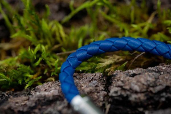Energiearmband aus Leder (Blau)