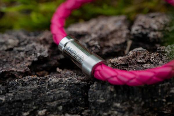 Energiearmband aus Leder (Pink)