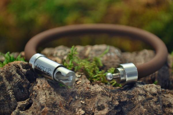 Energiearmband aus BioThane® - Dunkelbraun